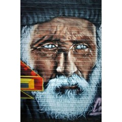 Street art man portrait